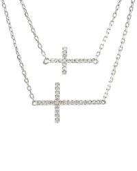 Diamond Select Cuts - Silver 0.12 Ct. Tw. Diamond Necklace - Lyst