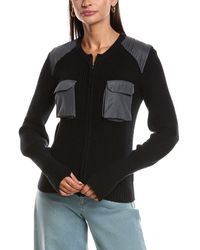 Minnie Rose - Shaker Utility Zip Cashmere-Blend Jacket - Lyst