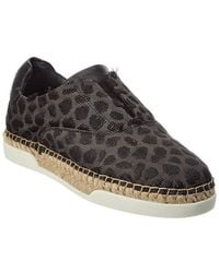 Tod's - Gomma Canvas & Leather Sneaker - Lyst