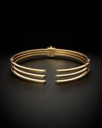 Italian Gold - 14k Triple Hinge Cuff Bracelet - Lyst