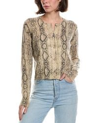 FRAME - Frame The Cashmere Snake Cardigan - Lyst
