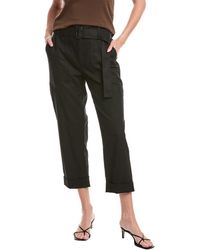Vince - Belted Linen-Blend Pant - Lyst