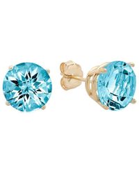MaxColor - 10k 4.10 Ct. Tw. Blue Topaz Studs - Lyst