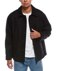 FRAME - Textured Wool Overshirt Jacket - Lyst