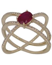 Diana M. Jewels - Fine Jewelry 14k Rose Gold 1.28 Ct. Tw. Diamond & Ruby Ring - Lyst