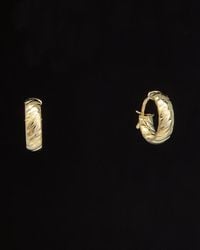 Italian Gold - 14k Twist Hoops - Lyst