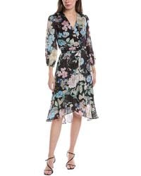 Adrianna Papell - Faux Wrap Dress - Lyst