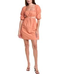 En Saison - Yareli Linen-Blend Mini Dress - Lyst