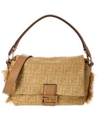 Fendi - Mamma Baguette Medium Ff Jacquard Shoulder Bag - Lyst