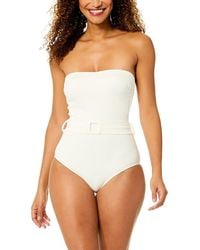 Anne Cole - Strapless Belted One-Piece - Lyst