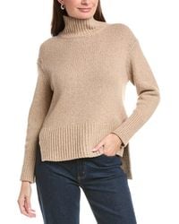 Lafayette 148 New York - Mock Neck Drop Shoulder Cashmere-Blend Sweater - Lyst