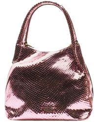 Frances Valentine - Teeny Sweet Pea Metallic Snake-Embossed Leather Tote - Lyst