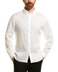 Brooks Brothers Regent Fit Linen Woven Shirt - White
