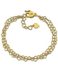 Italian Silver - Double Strand Bracelet - Lyst
