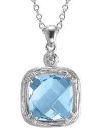 Reiss - Color Collection 14k 3.77 Ct. Tw. Diamond & Blue Topaz Necklace - Lyst