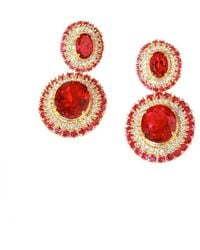 TIRAMISU - 14K Over 16.25 Ct. Tw. Lab-Grown Gemstone Drop Earrings - Lyst