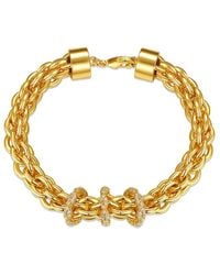 Rachel Glauber - 14k Plated Braided Bracelet - Lyst