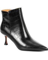 Tiffany & Fred Paris - Embossed Leather Bootie - Lyst
