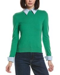 Alice + Olivia - Porla Collared Sweater - Lyst