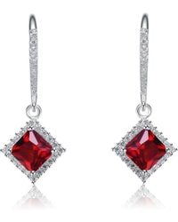 Genevive Jewelry - Cz Dangle Earrings - Lyst