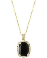 Effy Fine Jewelry - 14K 7.25 Ct. Tw. Diamond & Onyx Necklace - Lyst