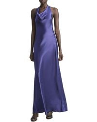 Vince - Satin Cowl-Neck Maxi Dress - Lyst