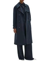 Theory - Double-breasted Wool-blend Trench Coat - Lyst