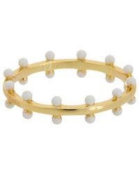 Argento Vivo 14k Plated Bead Ring - Metallic