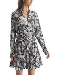 Reiss - Scarlett Animal Print Flippy Dress - Lyst