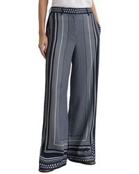 Reiss - Anna Scarf Print Wide Leg Trouser - Lyst