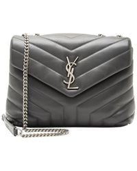 Saint Laurent - Matelasse Calfskin Monogram Loulou Chain Small Shoulder Bag (Authentic Pre-Loved) - Lyst