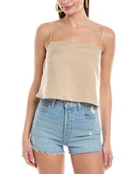 Onia - Air Square Neck Linen-Blend Tank - Lyst