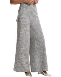 Theory - Canvas Tweed Wide Leg Pant - Lyst