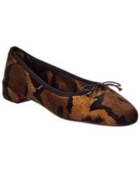 Christian Louboutin - Sweetie Jane Haircalf Ballerina Flat - Lyst