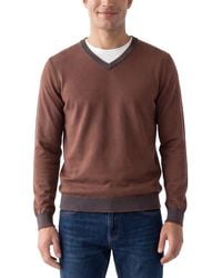 RAFFI - Birdseye V-Neck Sweater - Lyst