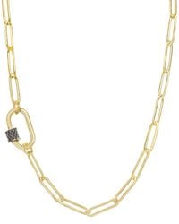 Rachel Reinhardt Jewelry - 18k Filled Cz Paperclip Carabiner Necklace - Lyst