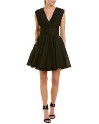 Maje Jacquard A-line Dress - Black