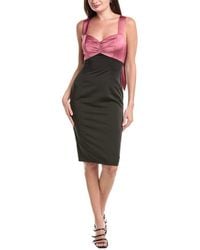 Rene Ruiz - Satin & Crepe Cocktail Dress - Lyst