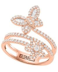 Effy Fine Jewelry - 14K Rose 0.79 Ct. Tw. Diamond & Ruby Ring - Lyst