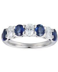 Gregg Ruth - 14K 2.63 Ct. Tw. Diamond & Sapphire Band - Lyst
