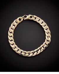 Italian Gold - 14k Cuban Curb Link Bracelet - Lyst