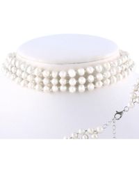 Splendid - Plated Silver 5-6mm Freshwater Pearl Choker Necklace - Lyst