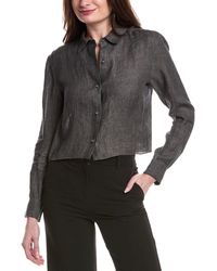 Theory - Crop Taper Blouse - Lyst