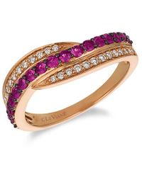 Le Vian - ® 14k Rose Gold 0.61 Ct. Tw. Diamond & Passion Rubytm Cocktail Ring - Lyst