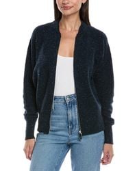 Lafayette 148 New York - Zip Front Cashmere & Wool-Blend Cardigan - Lyst