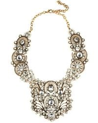 Eye Candy LA - Glass Crystal Manhattan Bronze Statement Necklace - Lyst