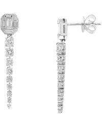 Effy Fine Jewelry - 14k 0.98 Ct. Tw. Diamond Earrings - Lyst