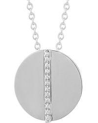 Reiss - 14K 0.07 Ct. Tw. Diamond Pendant Necklace - Lyst