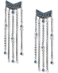 Samuel B. - Silver 0.76 Ct. Tw. Blue Topaz Drop Earrings - Lyst