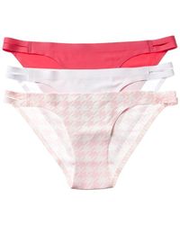 Rene Rofe 3pk Two Scoops Fused String Bikini - Pink